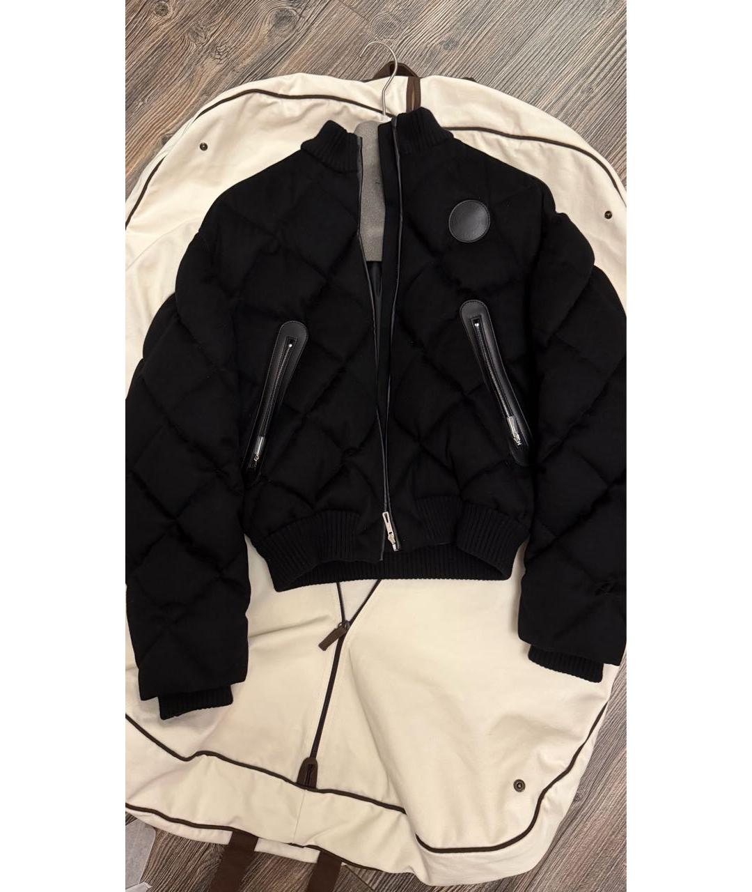 HERMES Черный кашемировый пуховик, фото 9