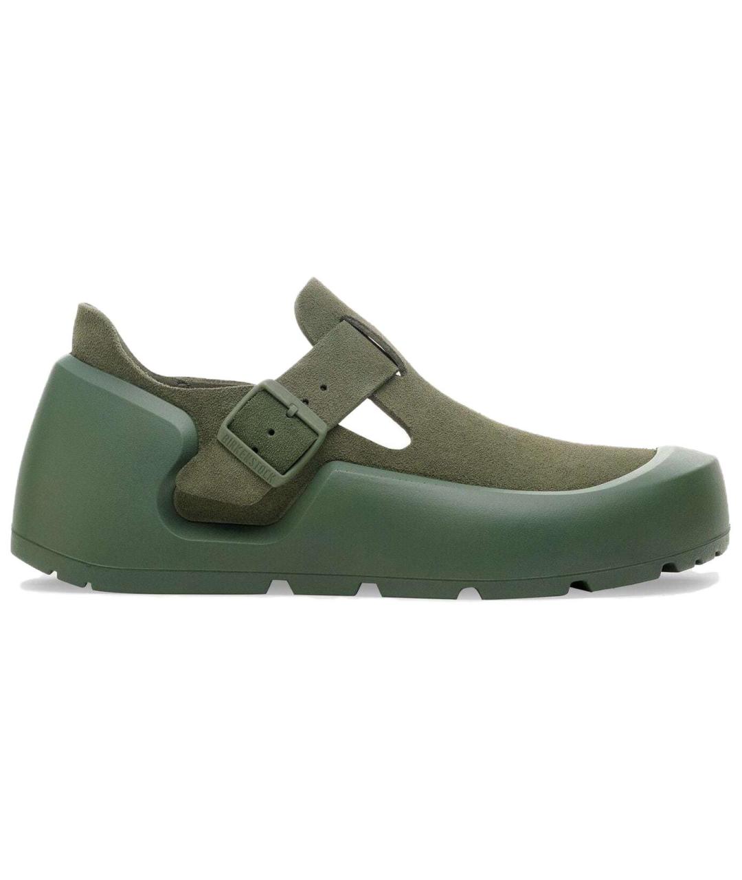 BIRKENSTOCK Зеленые нубуковые кроссовки, фото 1
