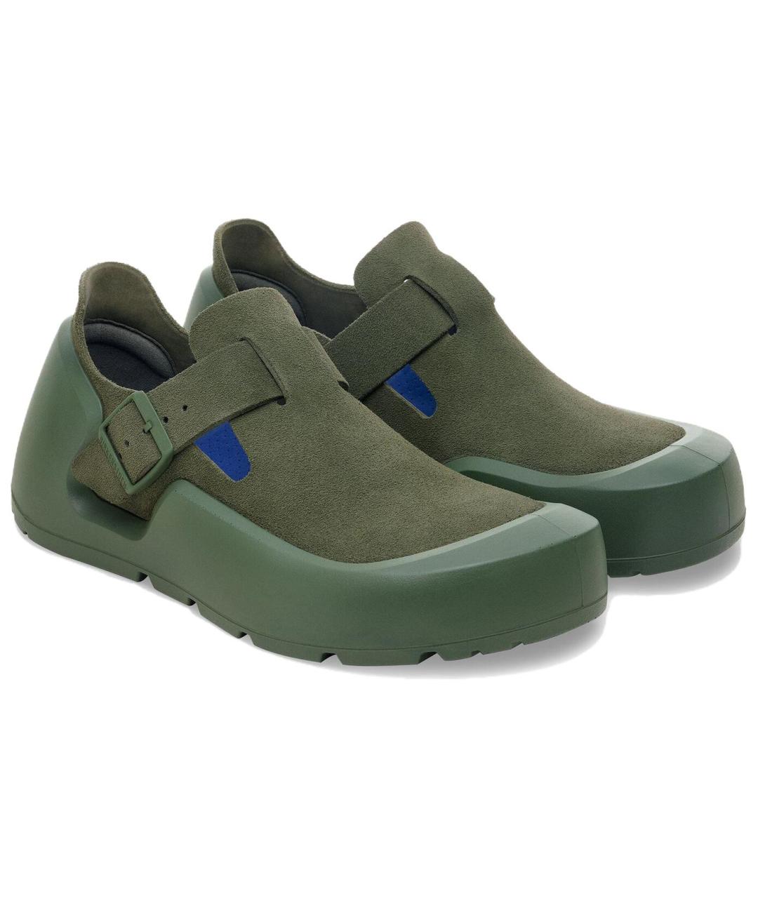 BIRKENSTOCK Зеленые нубуковые кроссовки, фото 4