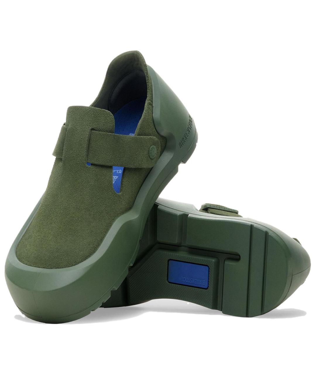 BIRKENSTOCK Зеленые нубуковые кроссовки, фото 6