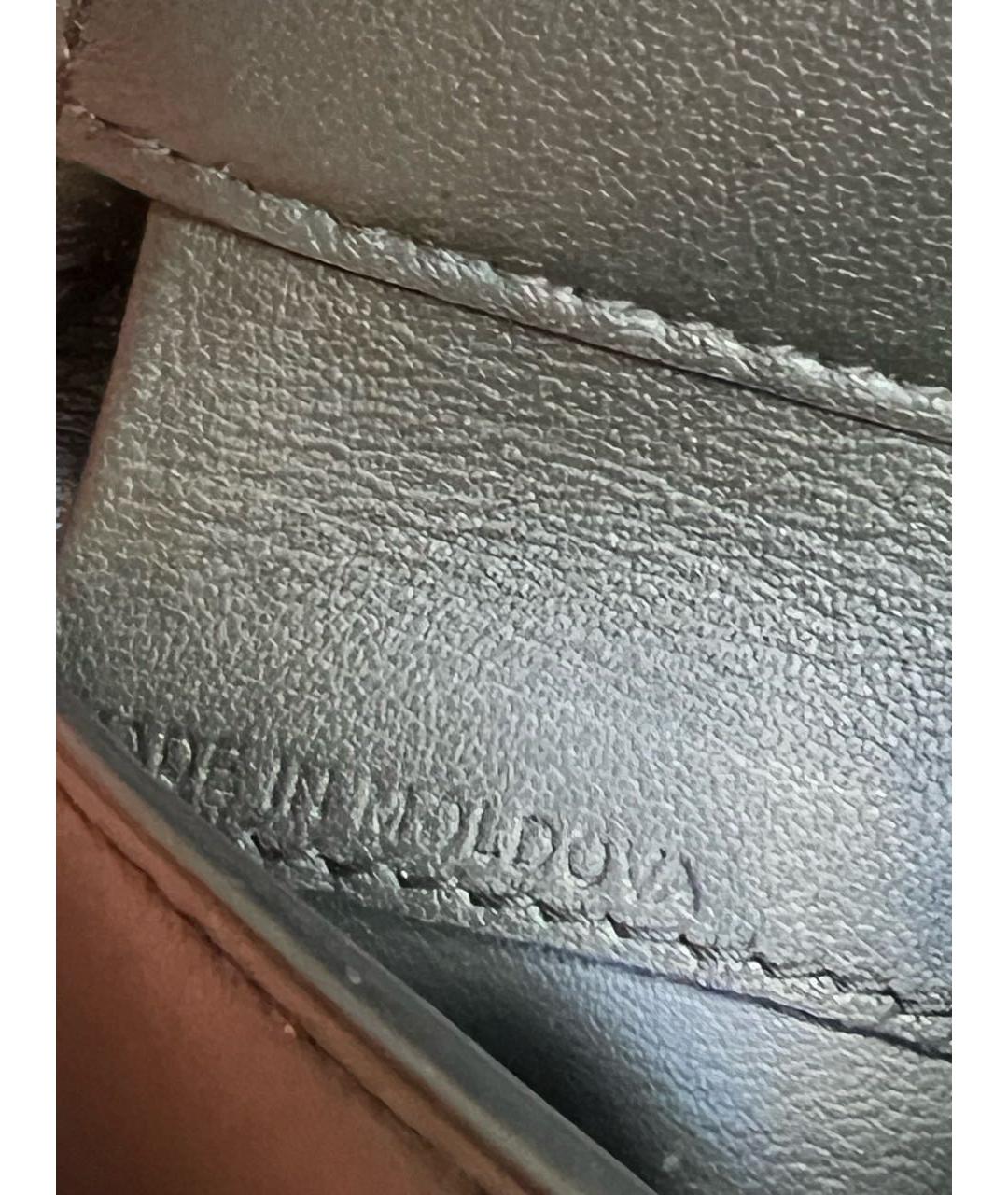 BURBERRY Хаки кожаный кошелек, фото 4