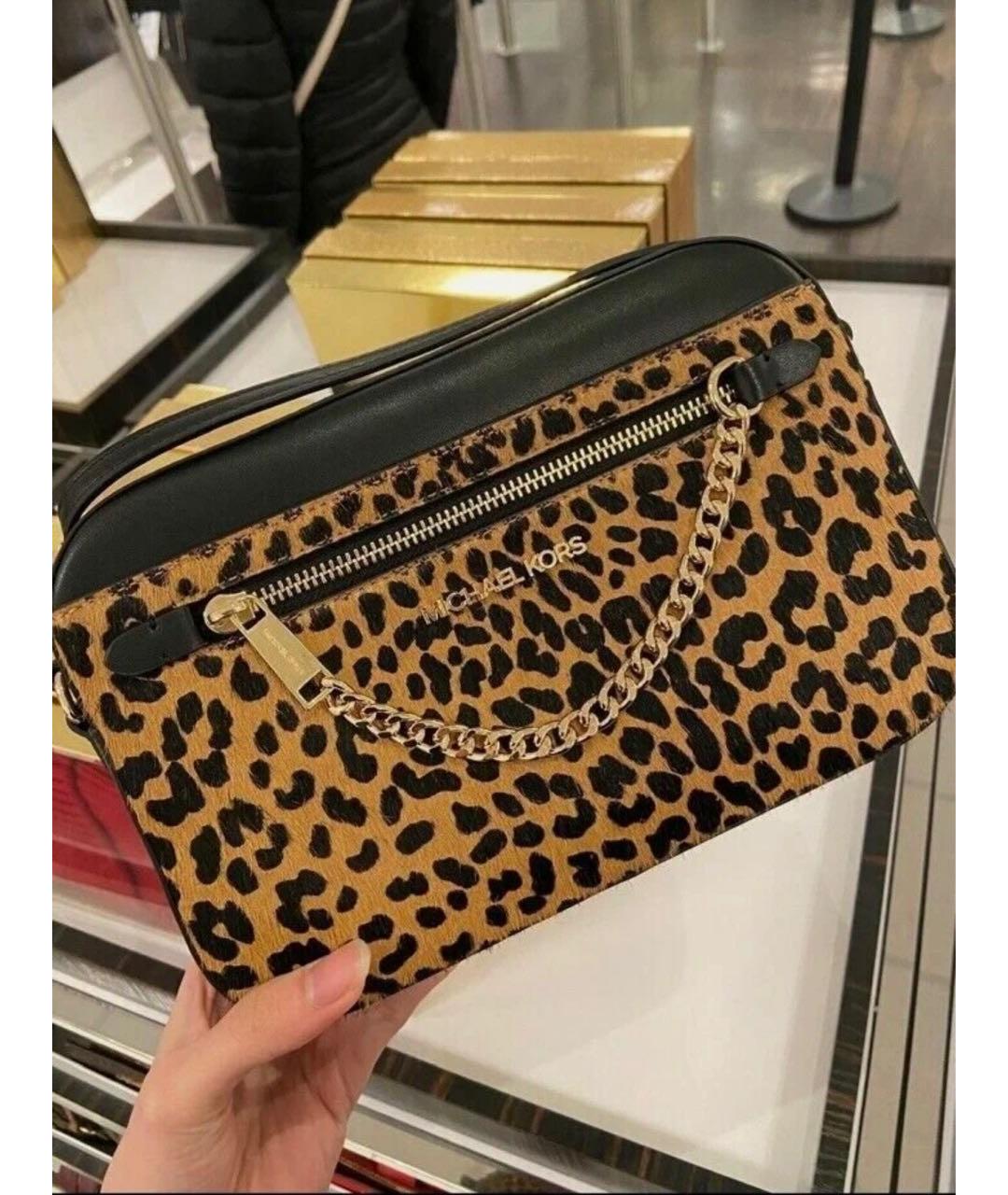 MICHAEL KORS Коричневая сумка через плечо из экзотической кожи, фото 6