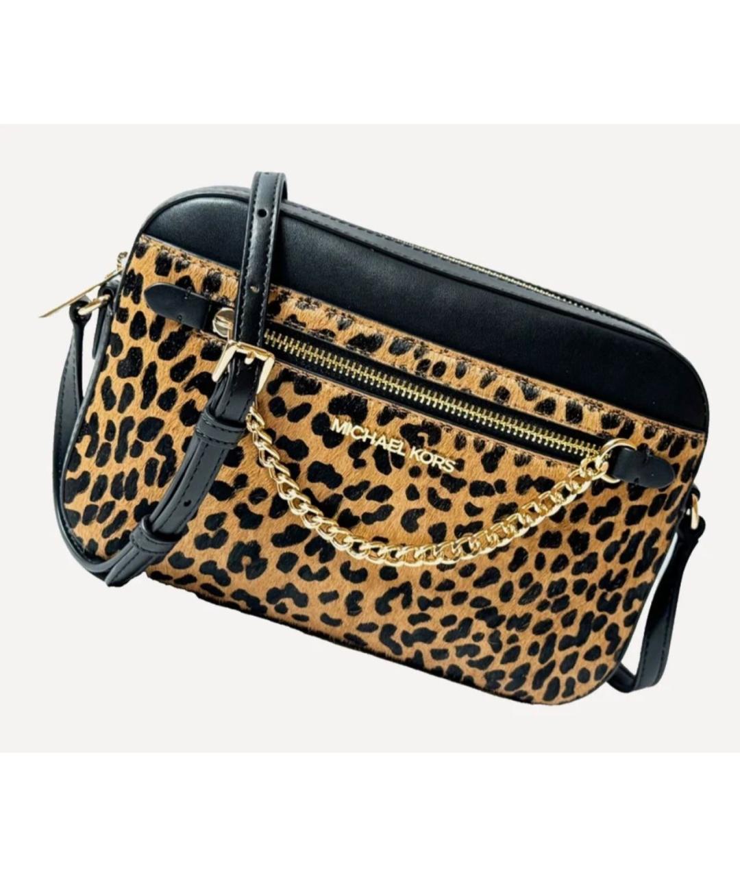 MICHAEL KORS Коричневая сумка через плечо из экзотической кожи, фото 7