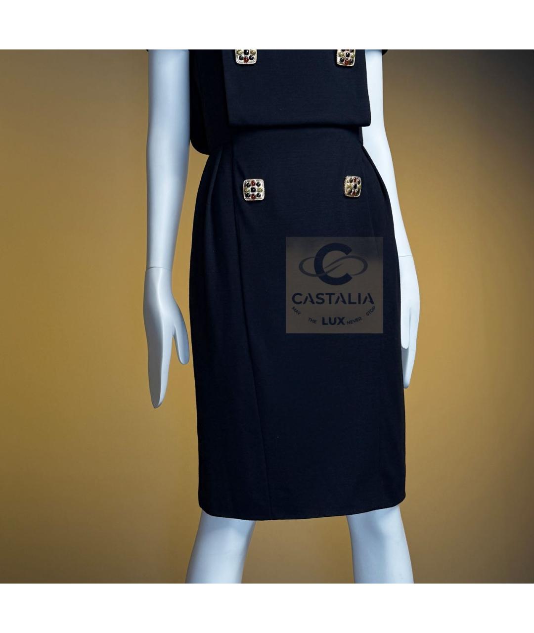 CHANEL Черное шерстяное платье, фото 8