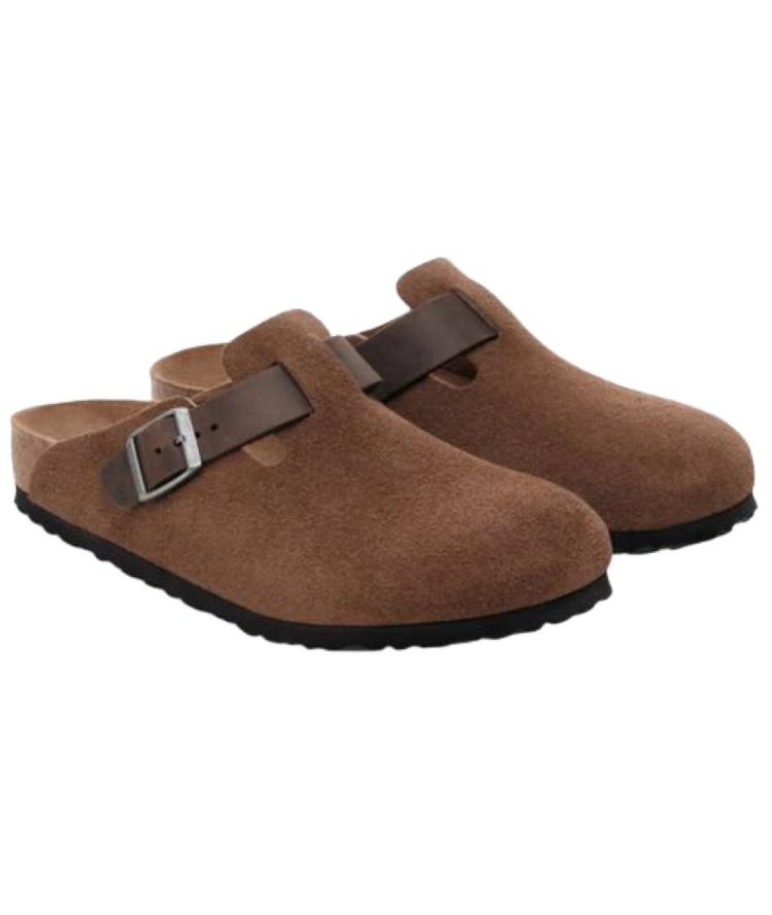 BIRKENSTOCK Коричневые замшевые сандалии, фото 3