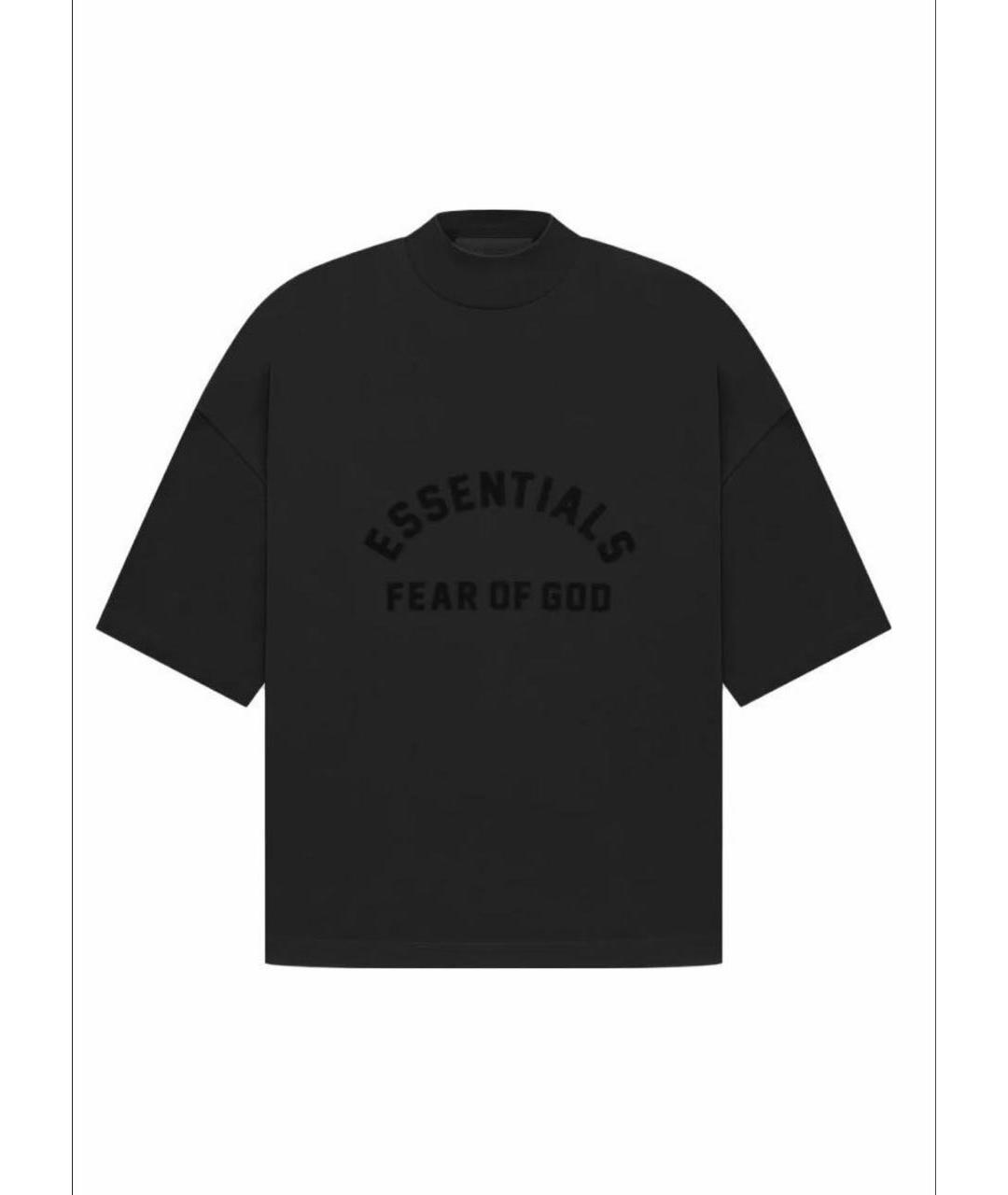 FEAR OF GOD ESSENTIALS Черная хлопковая футболка, фото 6