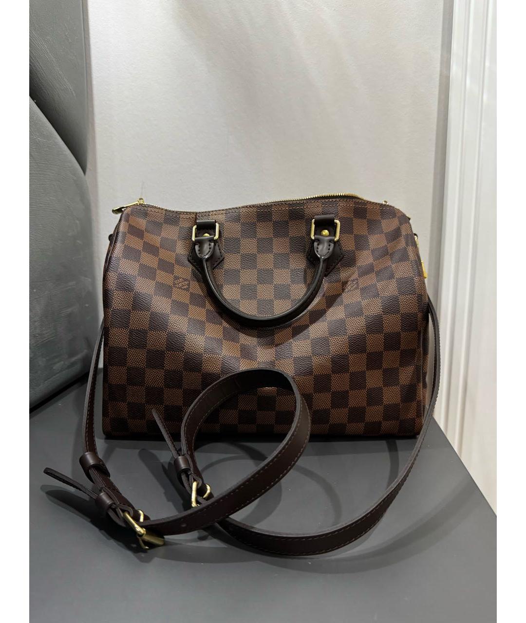 LOUIS VUITTON Коричневая сумка с короткими ручками, фото 5