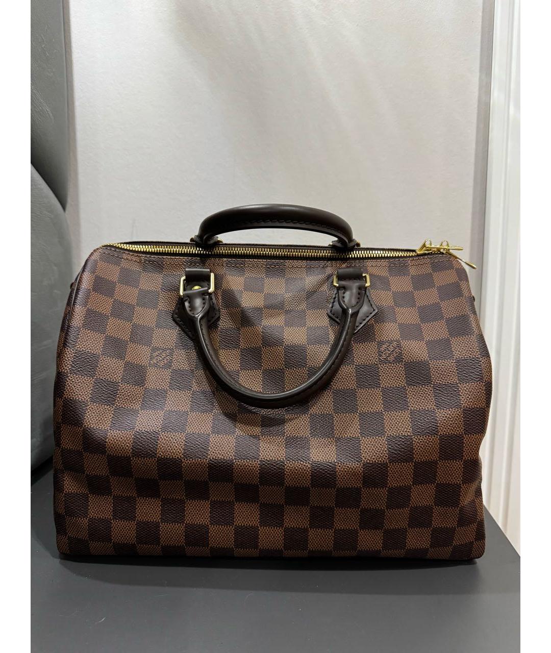 LOUIS VUITTON Коричневая сумка с короткими ручками, фото 9