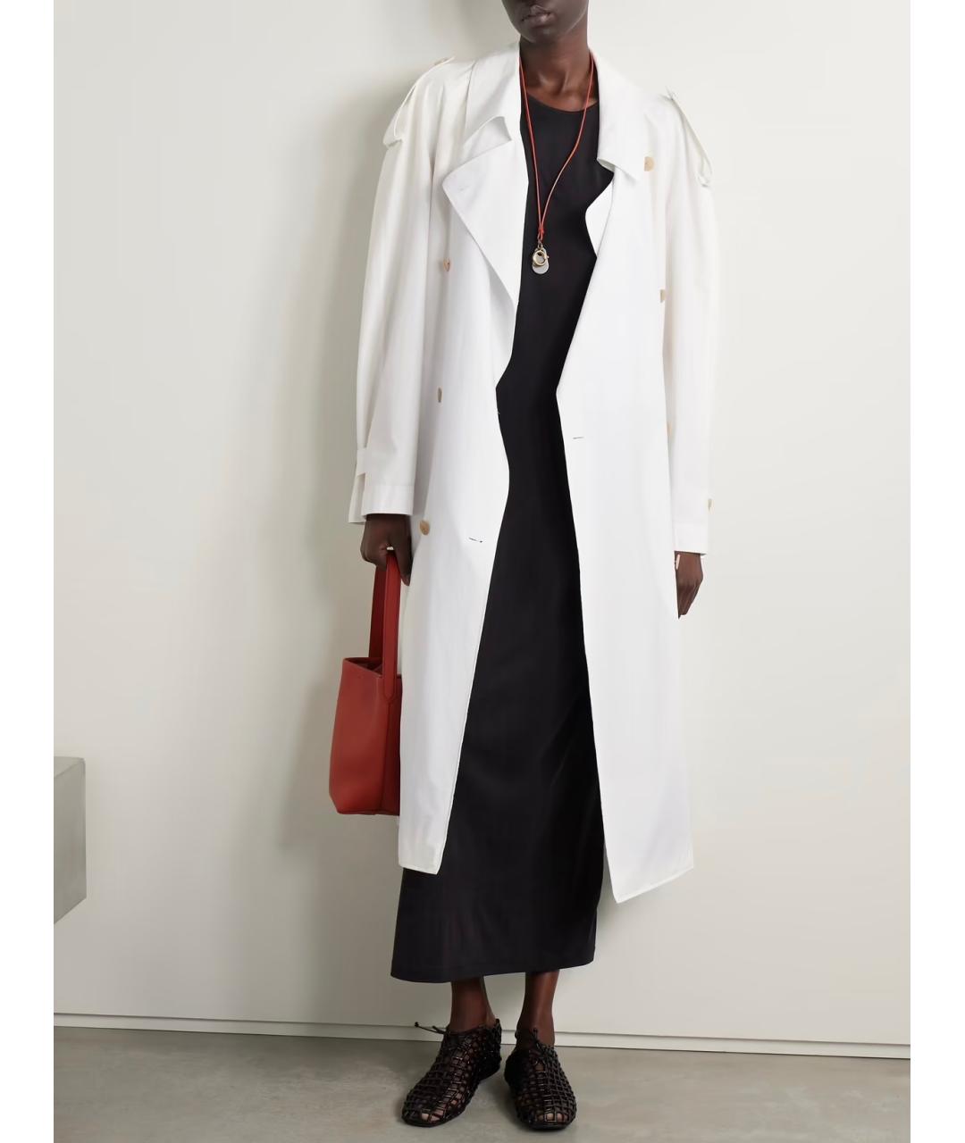 THE ROW Белый хлопковый тренч/плащ, фото 6