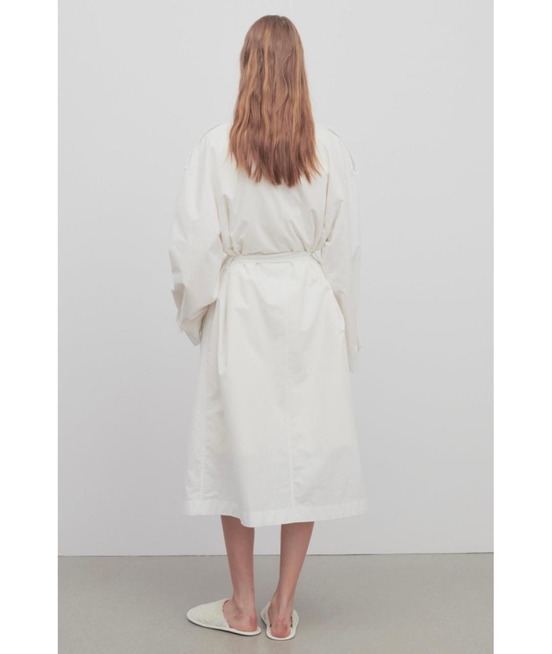 THE ROW Белый хлопковый тренч/плащ, фото 4