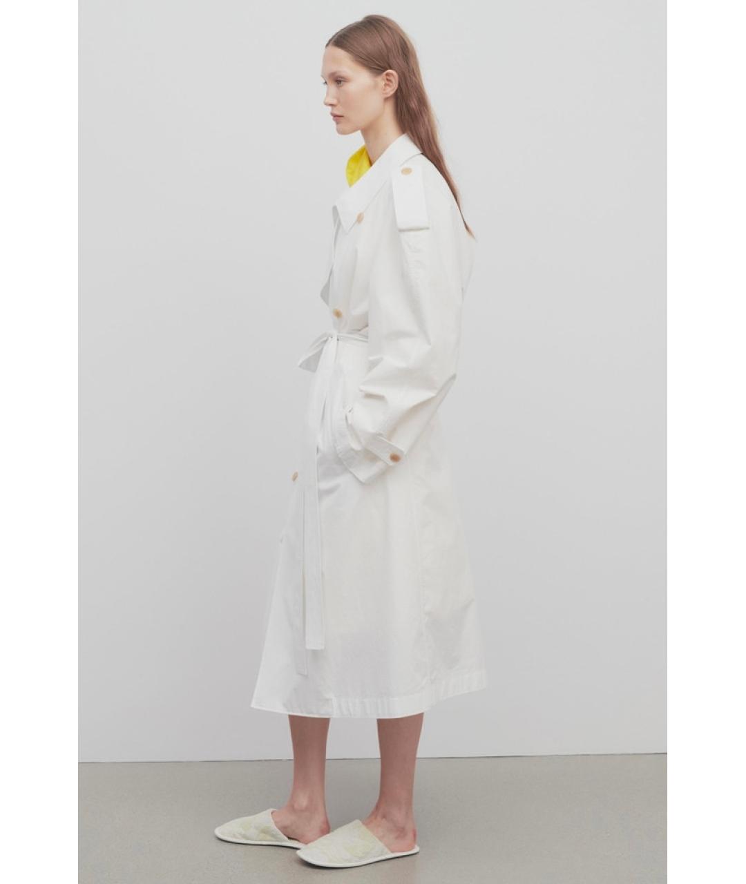 THE ROW Белый хлопковый тренч/плащ, фото 3