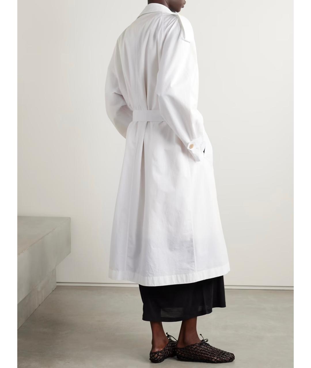 THE ROW Белый хлопковый тренч/плащ, фото 7