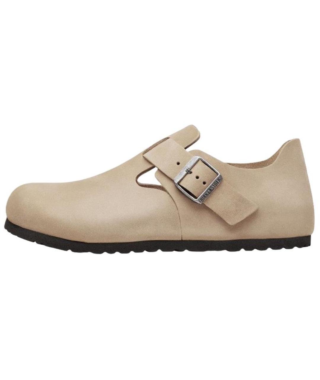 BIRKENSTOCK Бежевые нубуковые сабо, фото 6