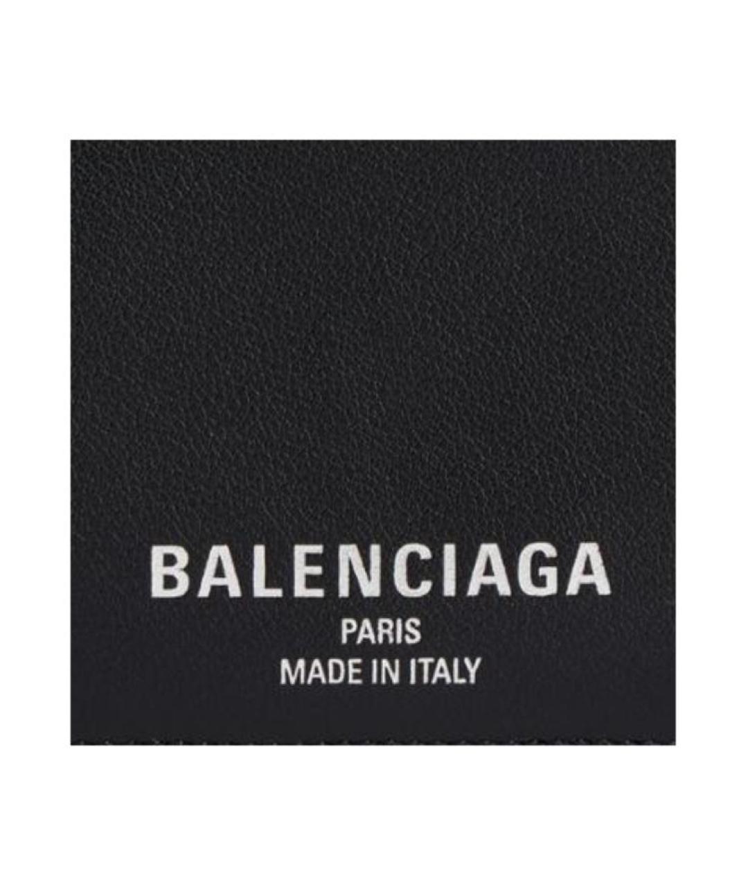 BALENCIAGA Черный кожаный кардхолдер, фото 3