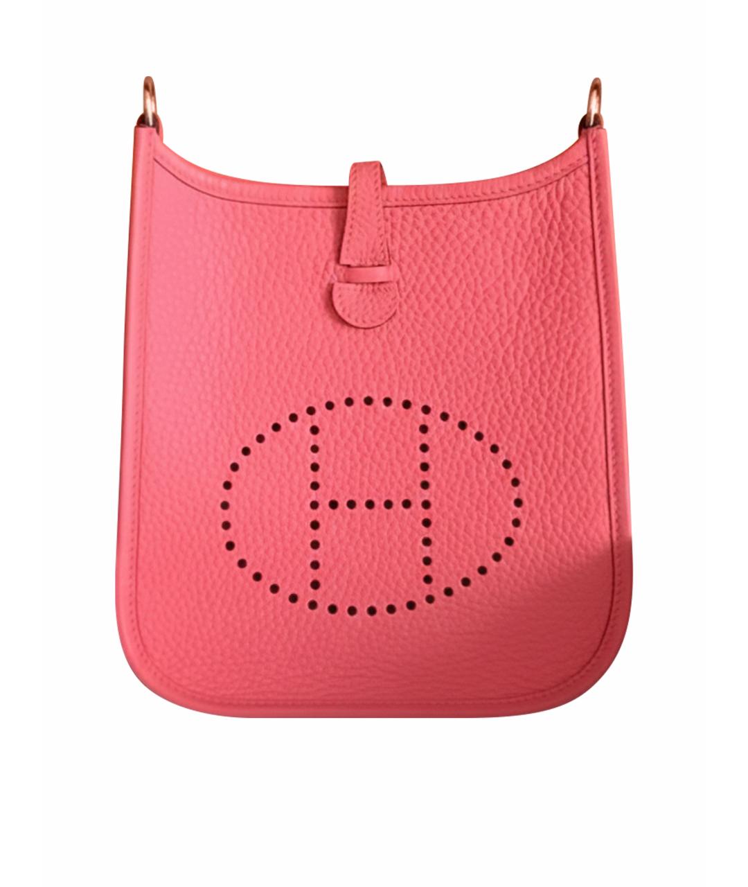 HERMES Розовая кожаная сумка через плечо, фото 1