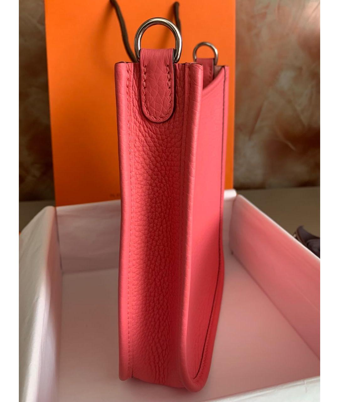 HERMES Розовая кожаная сумка через плечо, фото 4