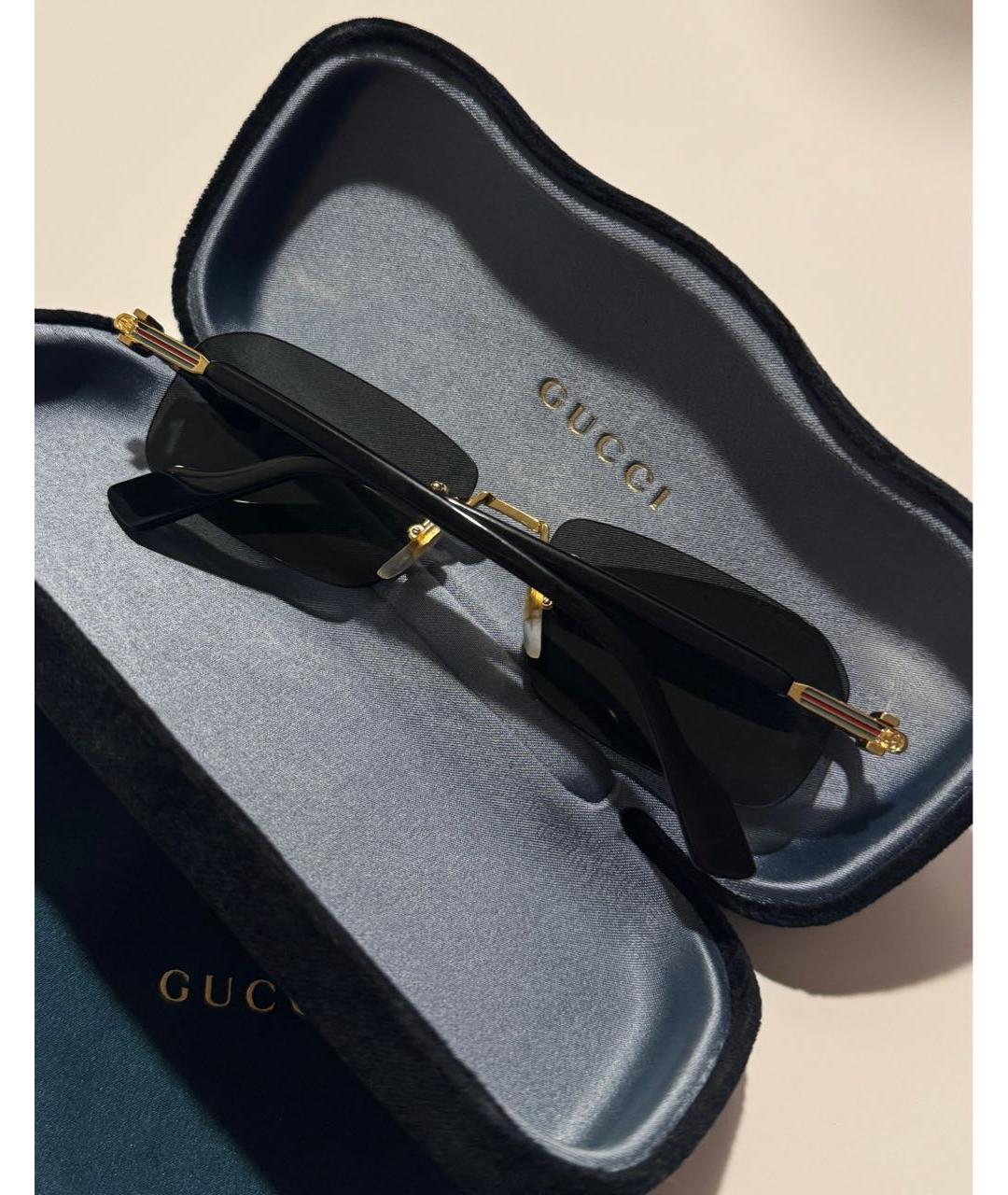 GUCCI Черные пластиковые солнцезащитные очки, фото 3