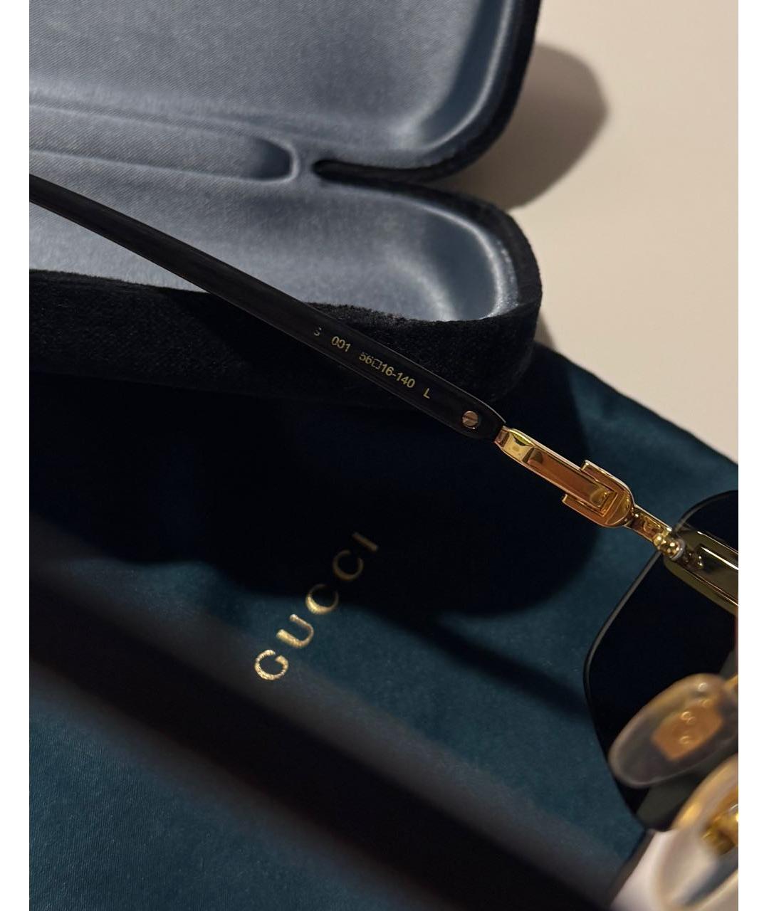 GUCCI Черные пластиковые солнцезащитные очки, фото 4