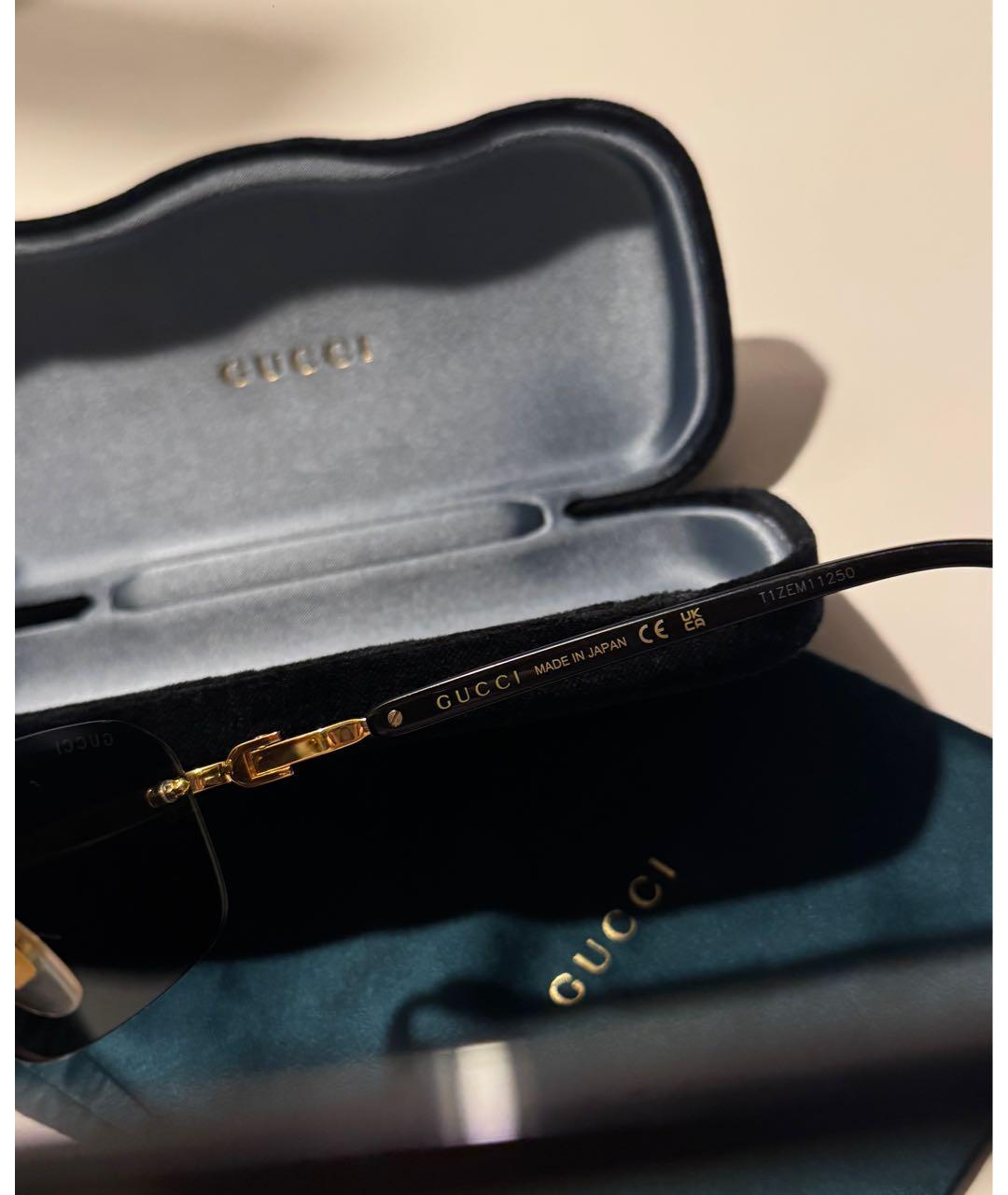 GUCCI Черные пластиковые солнцезащитные очки, фото 5