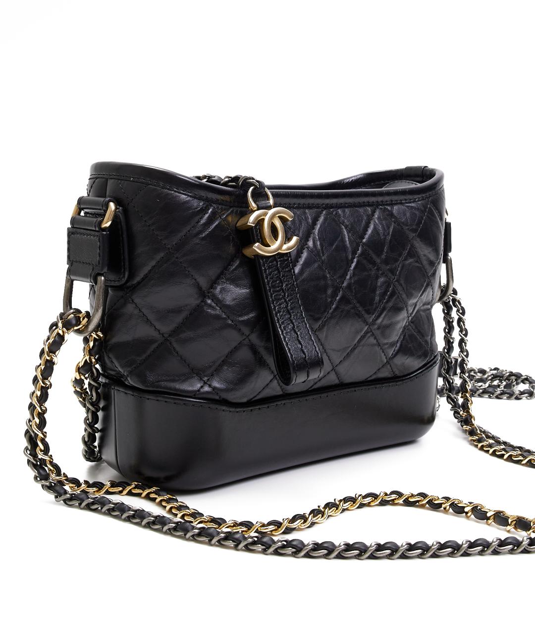 CHANEL Черная кожаная сумка тоут, фото 5