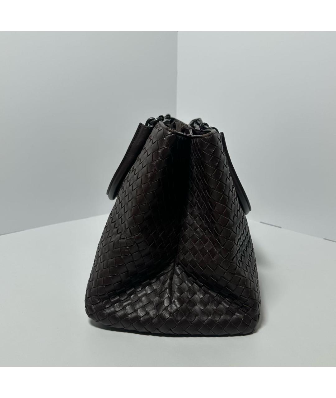 BOTTEGA VENETA Коричневая кожаная сумка тоут, фото 5