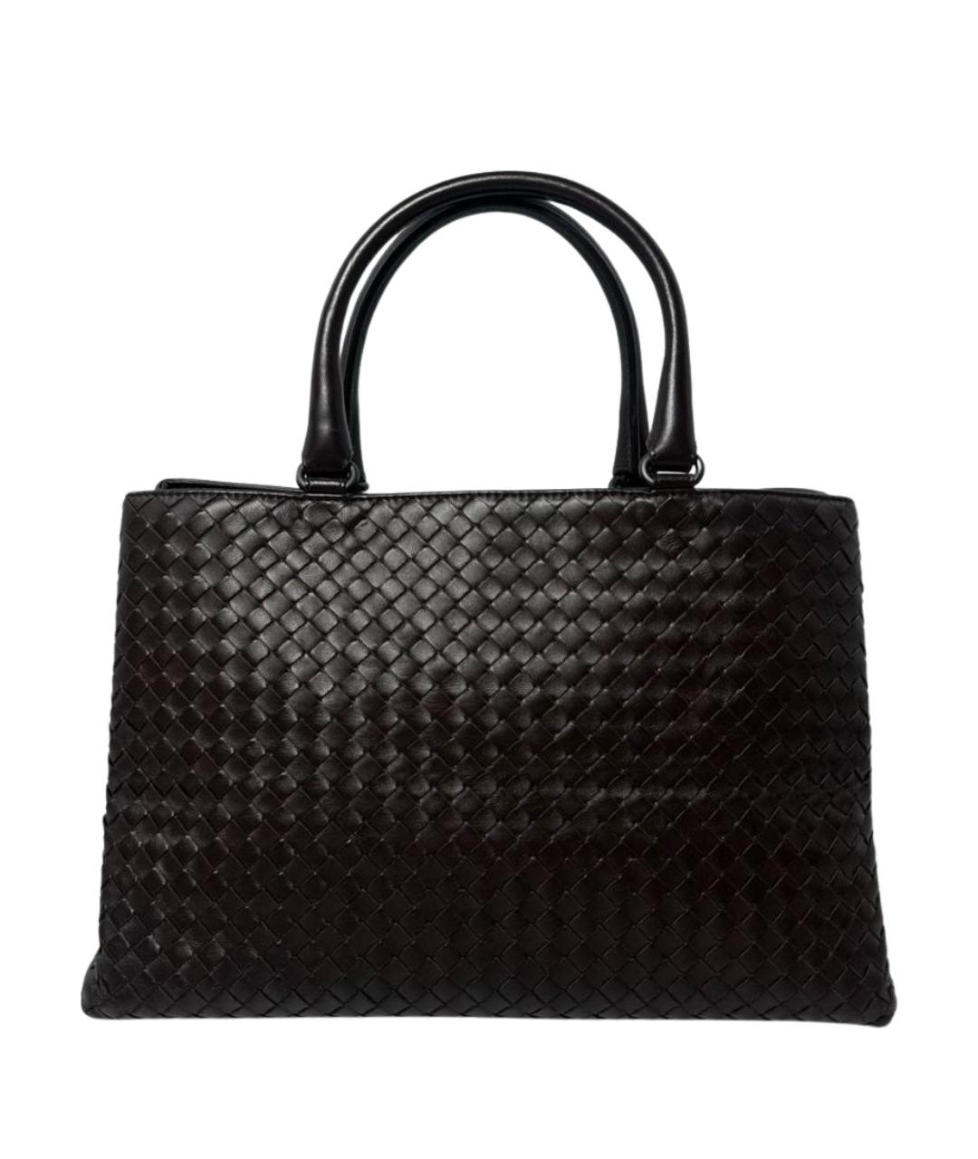BOTTEGA VENETA Коричневая кожаная сумка тоут, фото 1