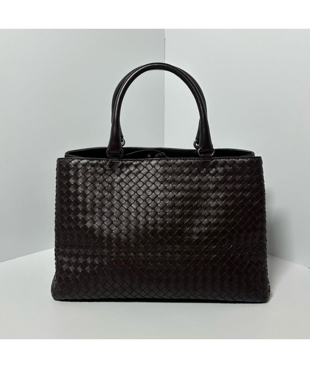 BOTTEGA VENETA Коричневая кожаная сумка тоут, фото 2