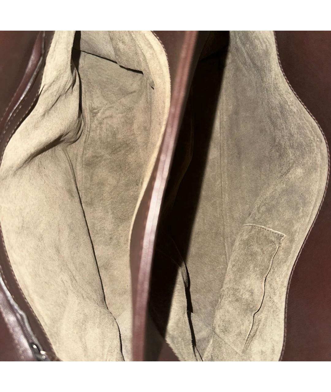 BOTTEGA VENETA Коричневая кожаная сумка тоут, фото 8