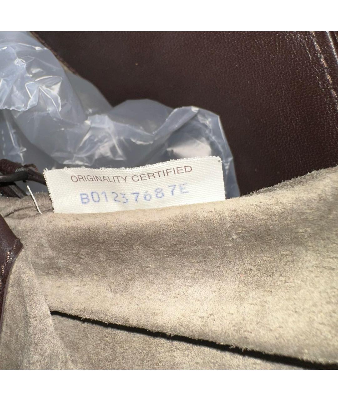 BOTTEGA VENETA Коричневая кожаная сумка тоут, фото 7