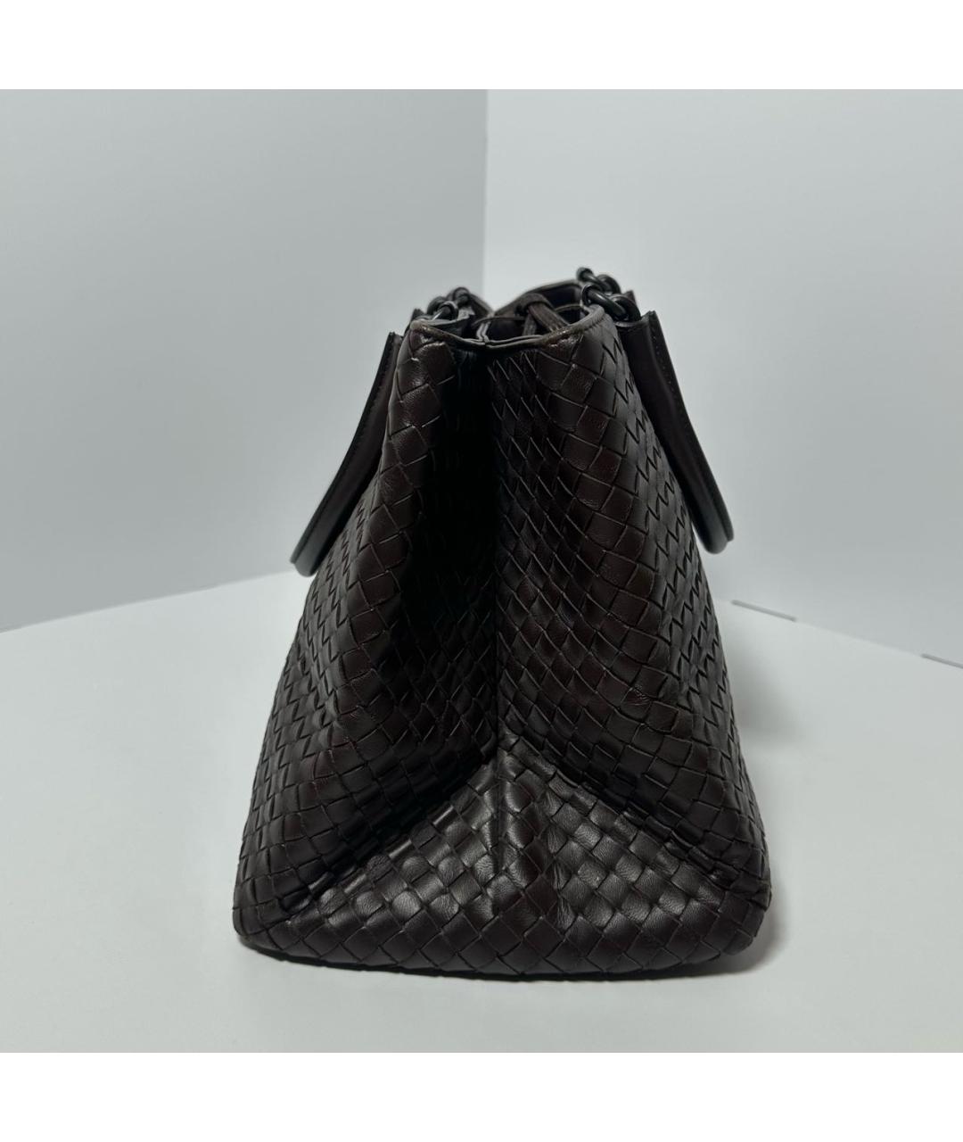 BOTTEGA VENETA Коричневая кожаная сумка тоут, фото 4