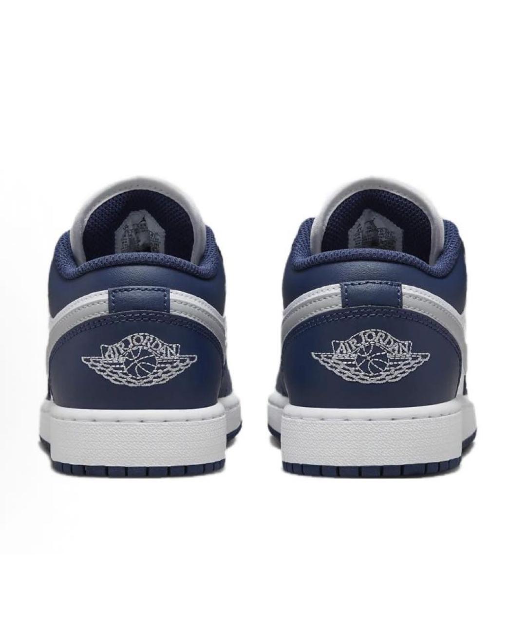 JORDAN Темно-синие кожаные кроссовки, фото 4