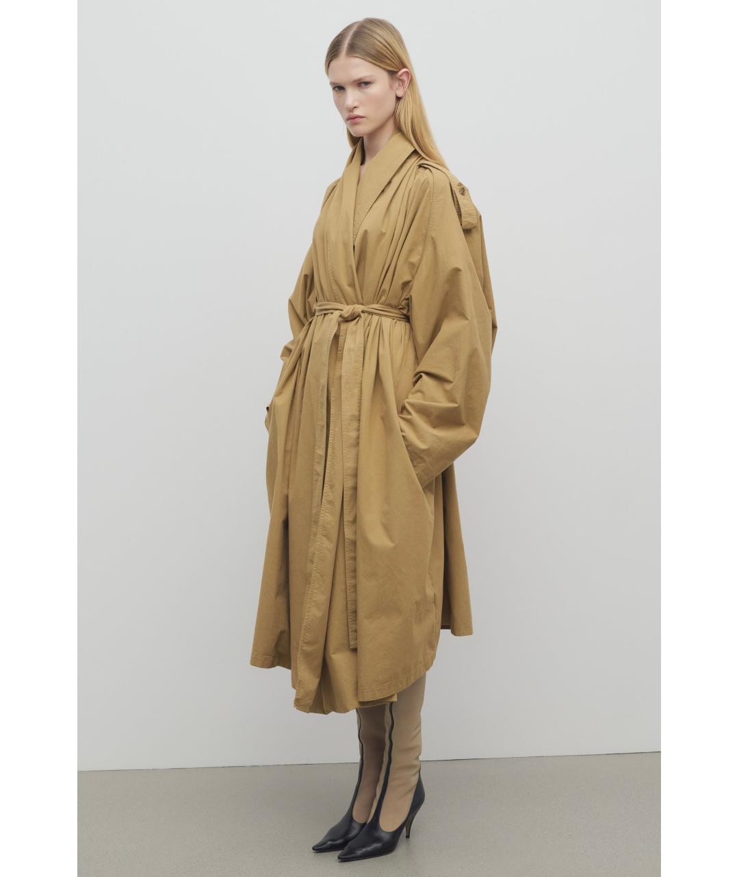 THE ROW Бежевый хлопковый тренч/плащ, фото 6