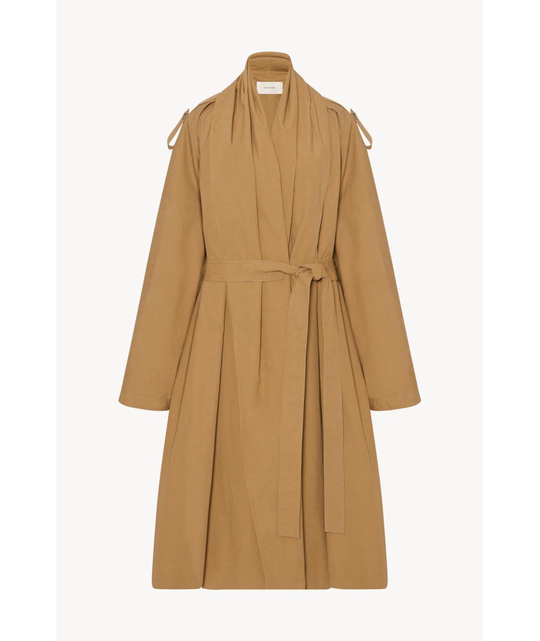 THE ROW Бежевый хлопковый тренч/плащ, фото 9