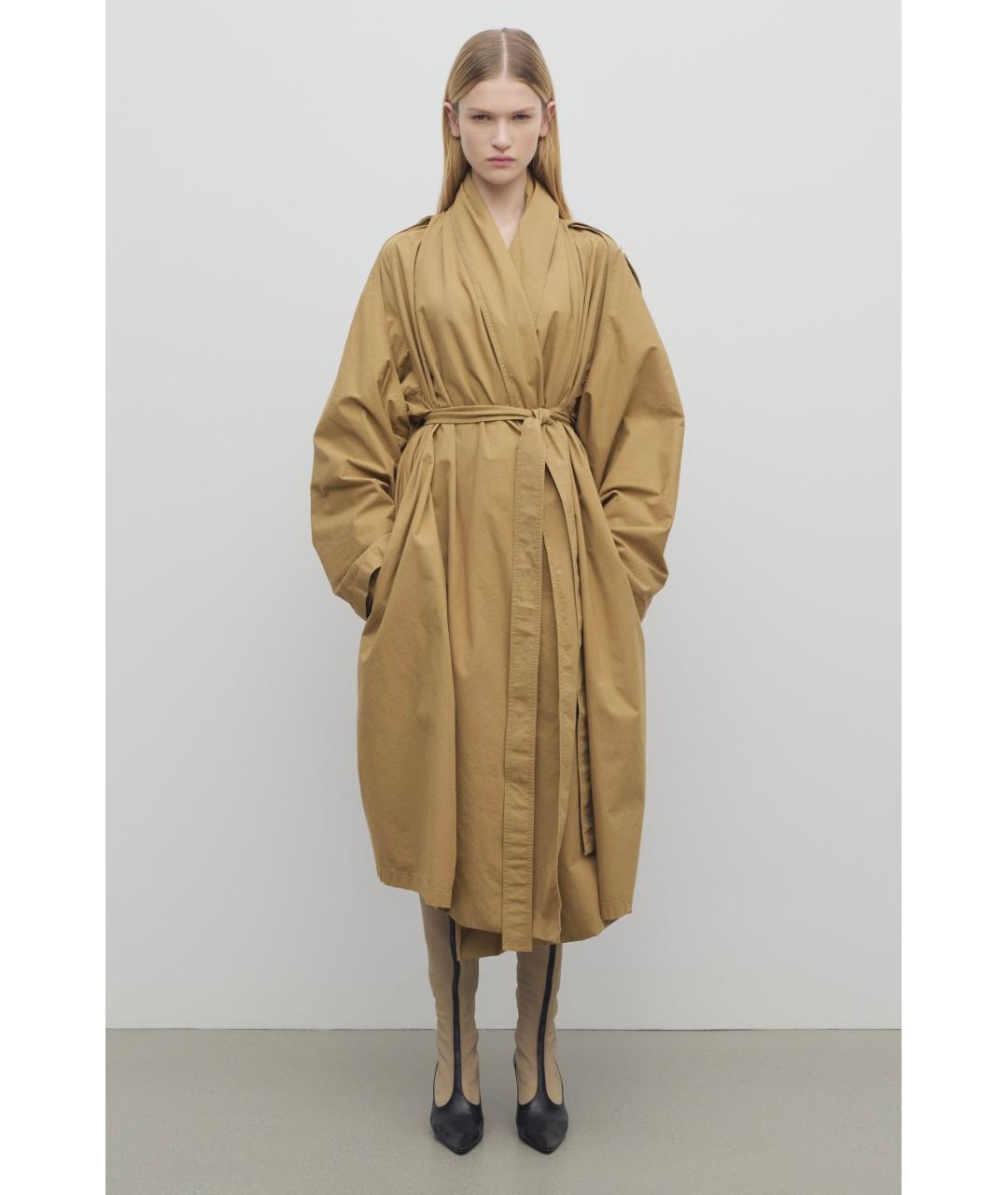 THE ROW Бежевый хлопковый тренч/плащ, фото 5