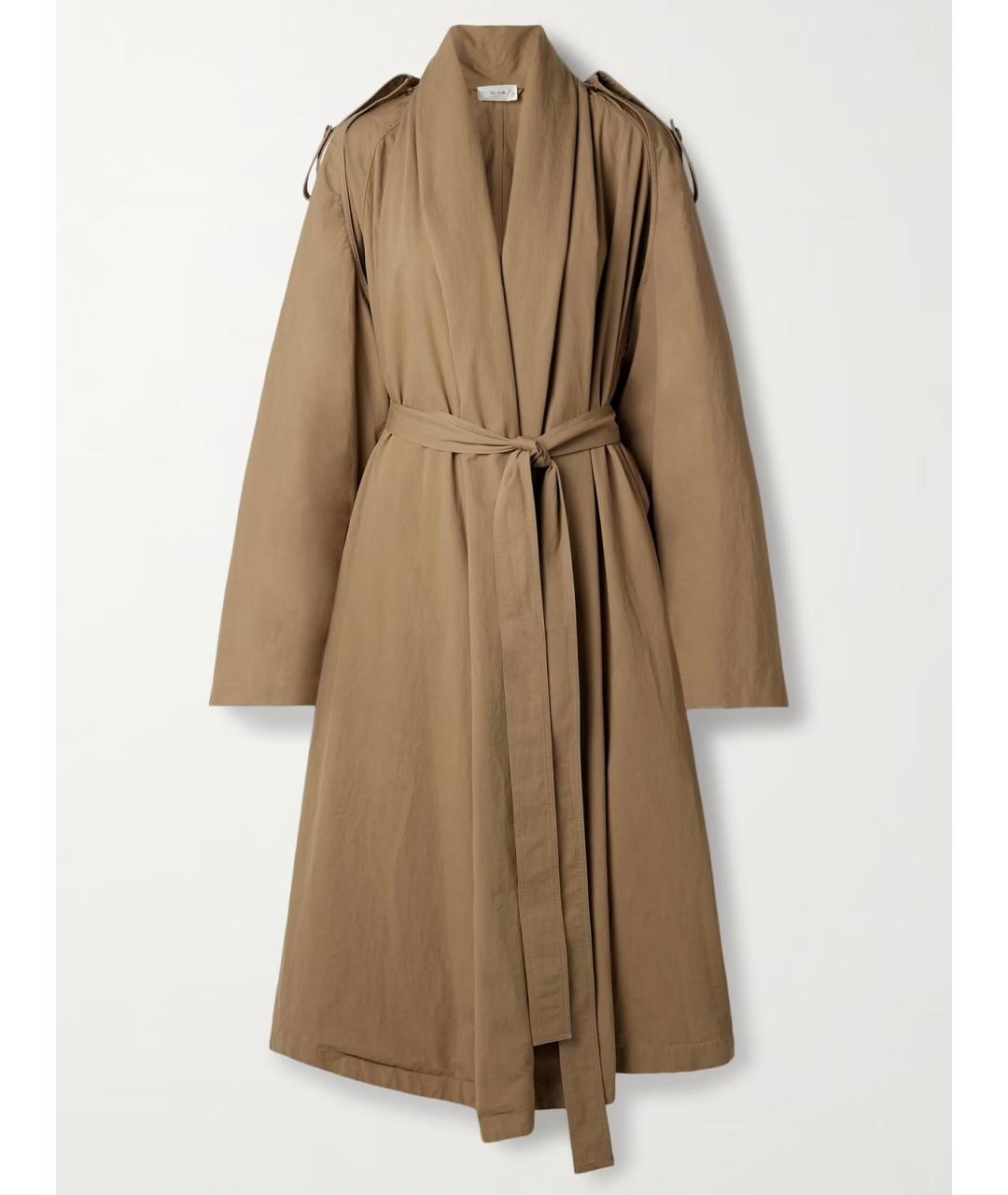 THE ROW Бежевый хлопковый тренч/плащ, фото 10