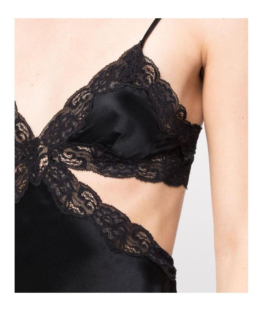 ALEXANDER WANG Черное шелковое коктейльное платье, фото 4