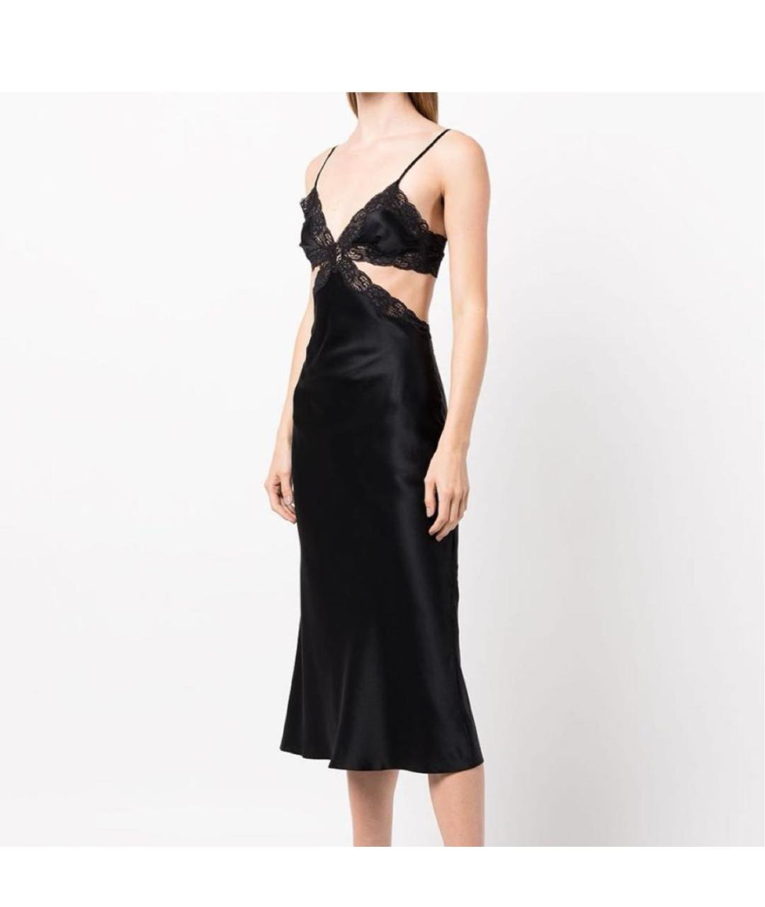 ALEXANDER WANG Черное шелковое коктейльное платье, фото 3