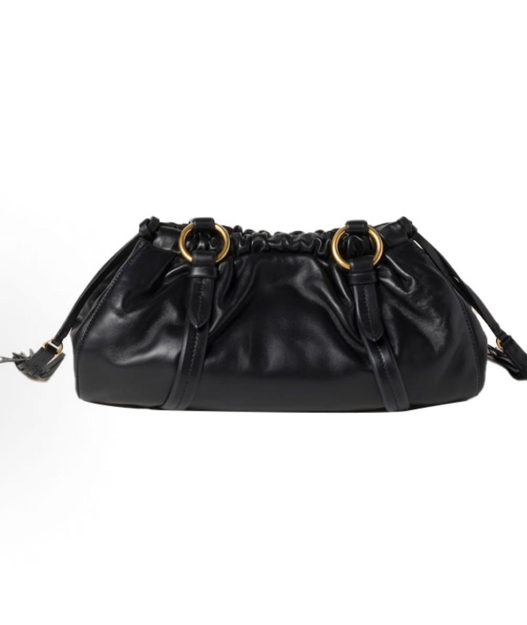 MIU MIU Черная кожаная сумка с короткими ручками, фото 3