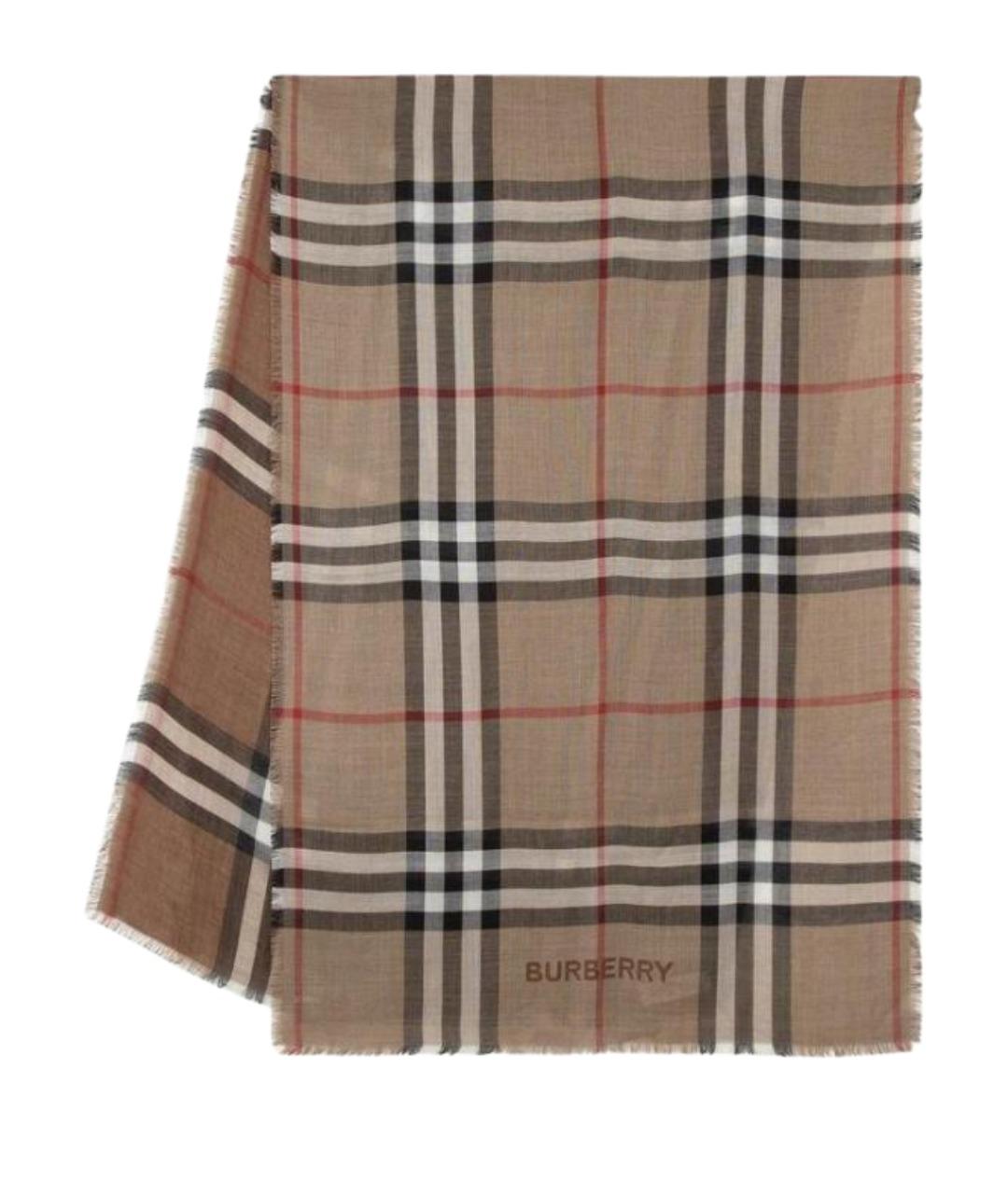 BURBERRY Коричневый шарф, фото 1