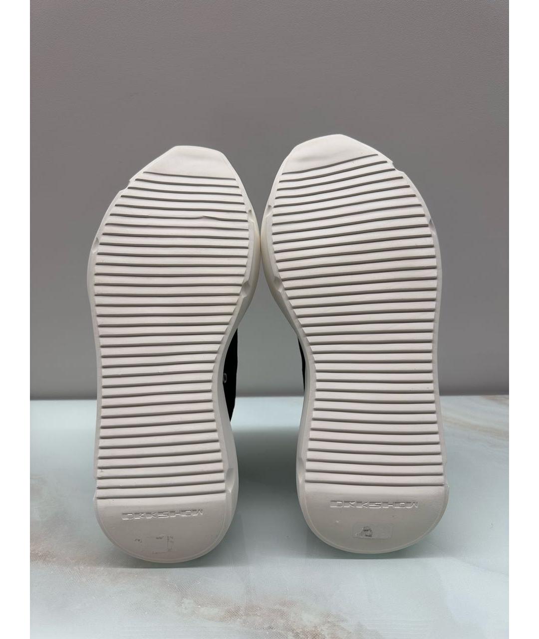 RICK OWENS DRKSHDW Черные низкие кроссовки / кеды, фото 4