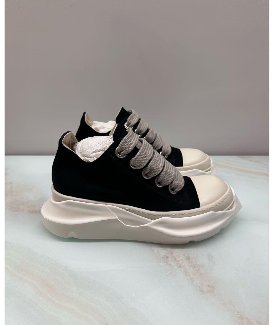 RICK OWENS DRKSHDW Черные низкие кроссовки / кеды, фото 7