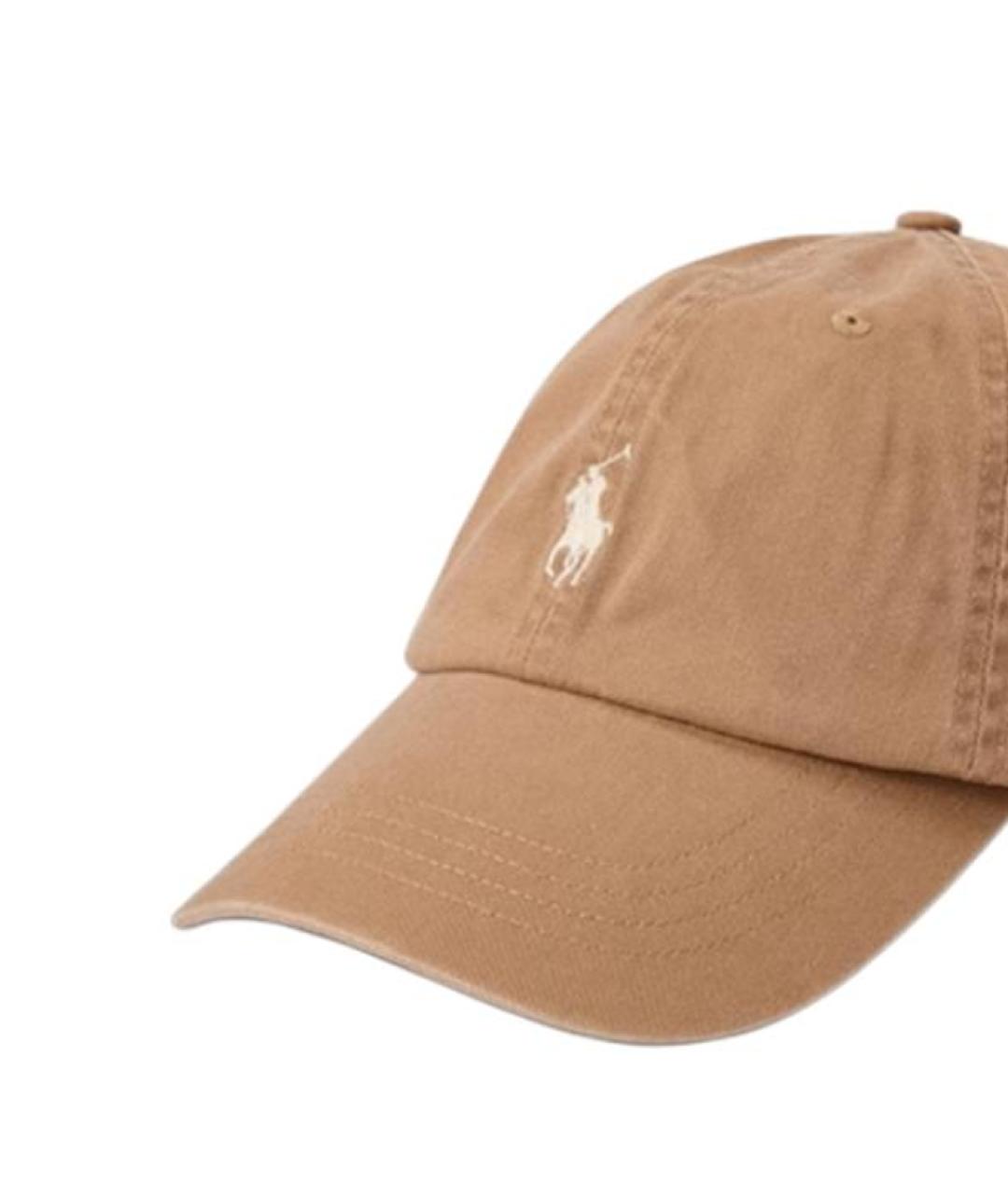 POLO RALPH LAUREN Бежевая хлопковая кепка, фото 3