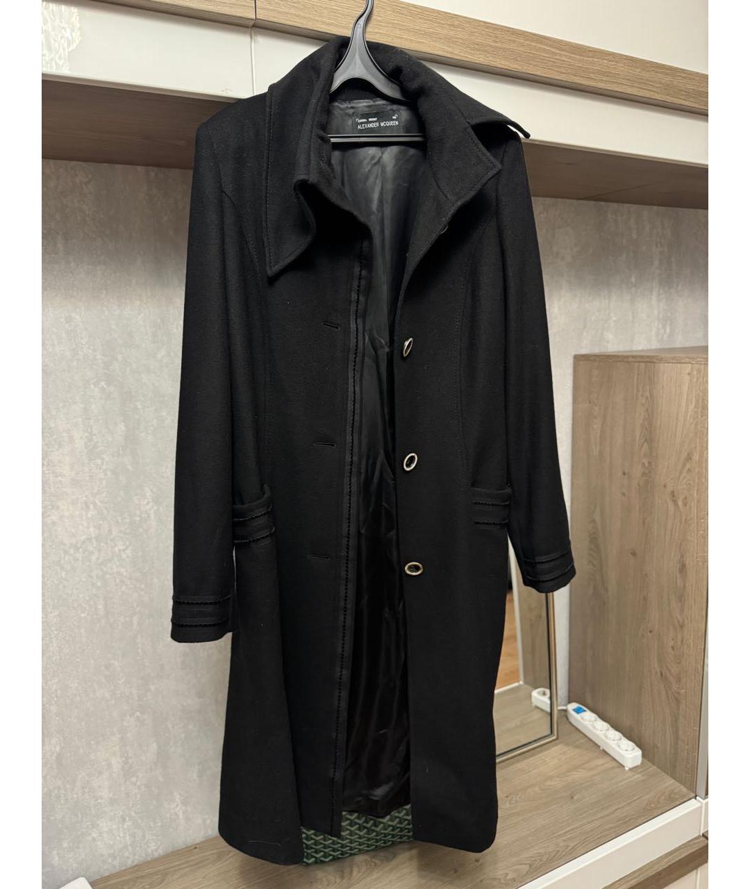 ALEXANDER MCQUEEN Черное кашемировое пальто, фото 5