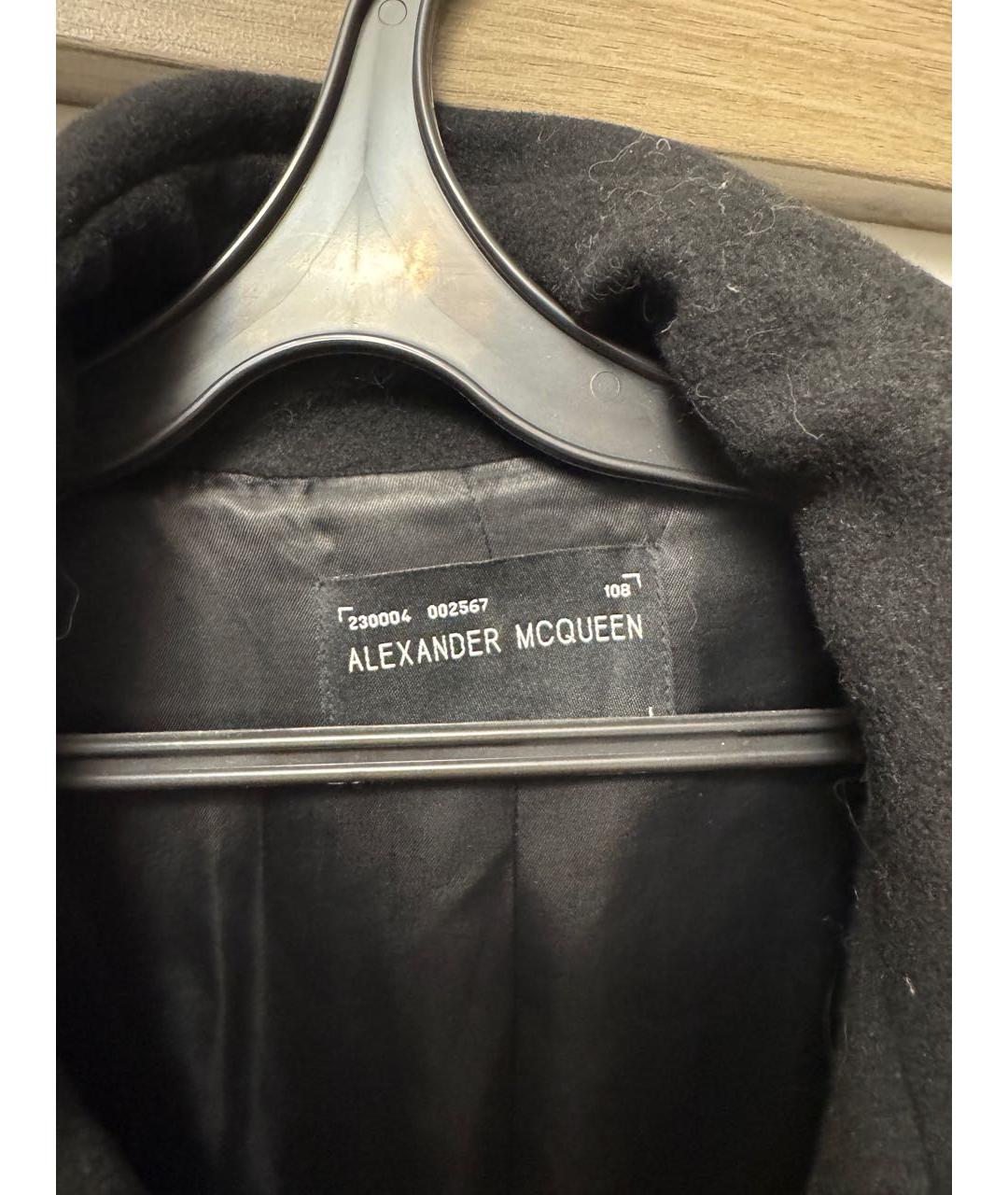 ALEXANDER MCQUEEN Черное кашемировое пальто, фото 3