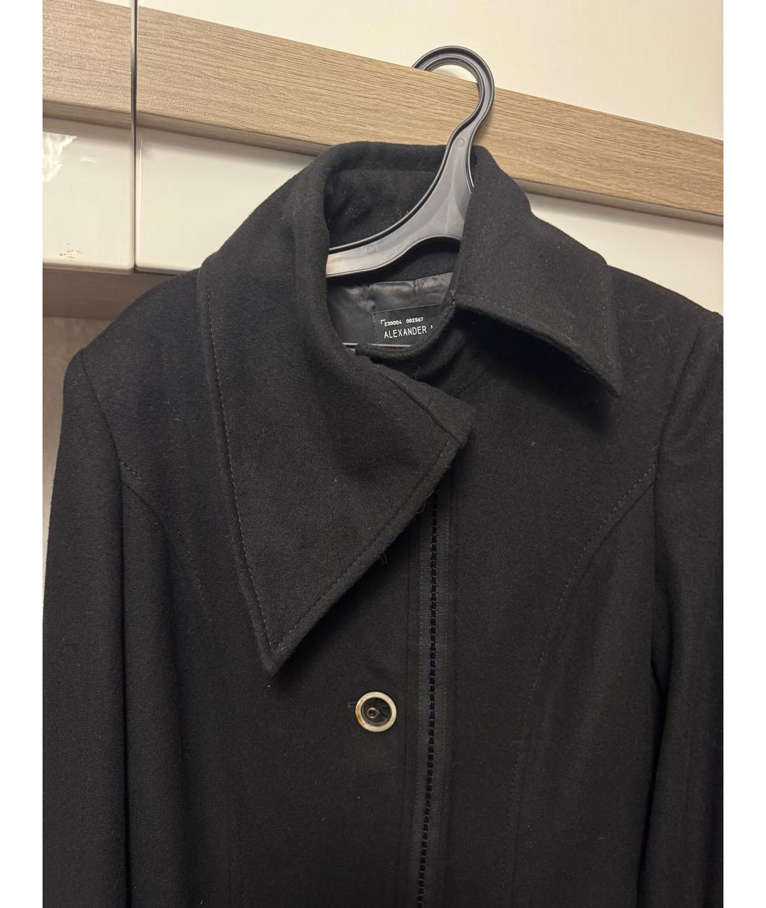 ALEXANDER MCQUEEN Черное кашемировое пальто, фото 4