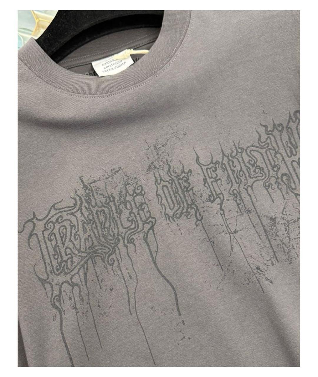 VETEMENTS Антрацитовая хлопковая футболка, фото 3