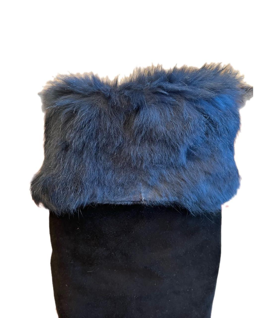 GIUSEPPE ZANOTTI DESIGN Черные замшевые ботфорты, фото 6