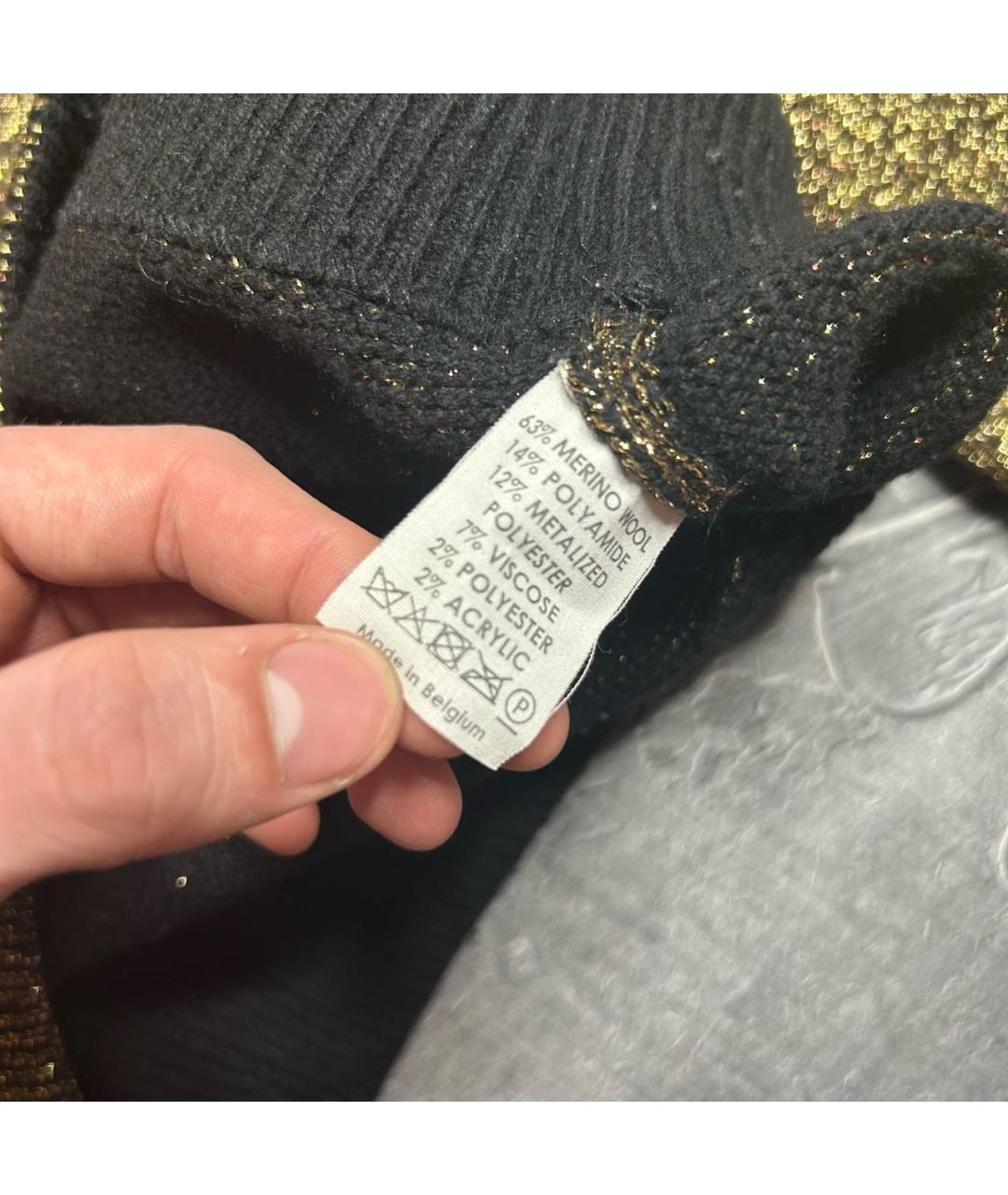 DRIES VAN NOTEN Золотой шерстяной джемпер / свитер, фото 4