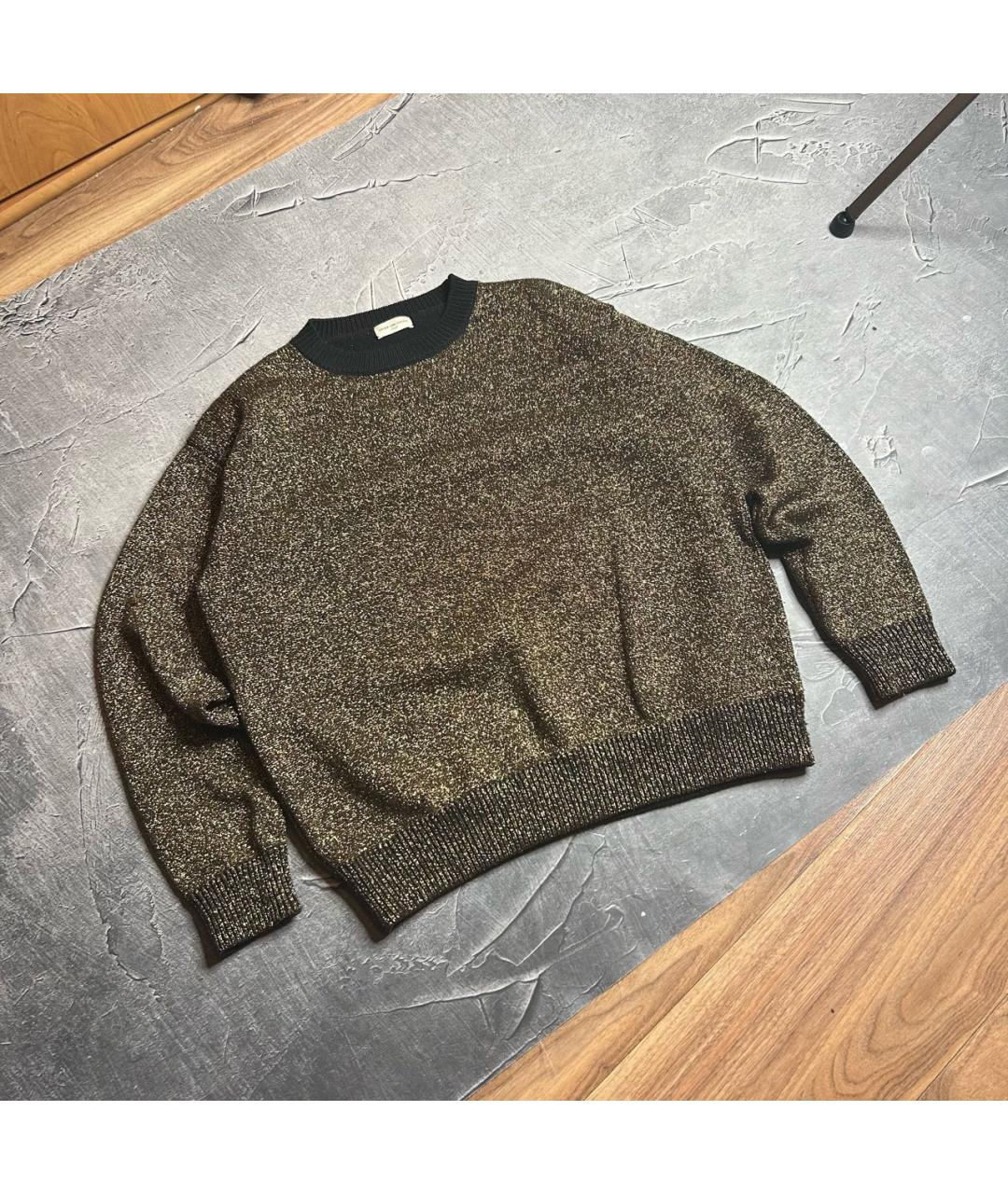 DRIES VAN NOTEN Золотой шерстяной джемпер / свитер, фото 5