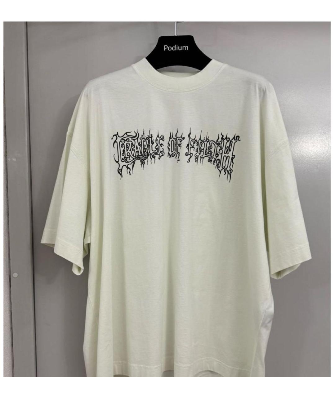 VETEMENTS Бежевая хлопковая футболка, фото 6